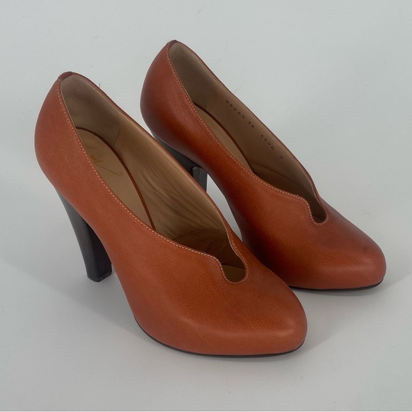 Giuseppe Zanotti Light Brown Leather Italian Wooden Heel Pumps - Picture 3 of 15